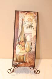 Wine Picture On Metal Stand (C-55)