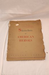 Sketches Of American Heroes 1950'S William Sharp Lithograph Portrait Prints (F-27)