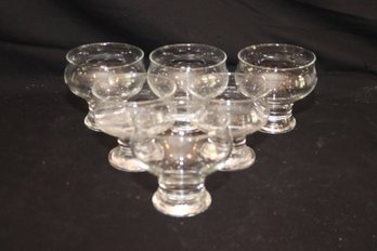 6 Vintage Glass Parfait Dishes