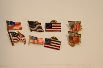 American Flag Hat Lapel Pins (D-19)