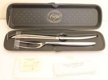Carvel Hall Carving Set By Chas D. Briddell Inc. (T-2)