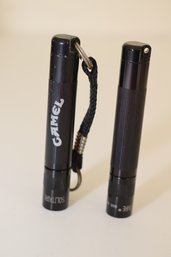 Pair Of Maglite Solitaire Flashlights Camel (D-26)