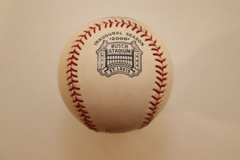 2006 Inaugural Season Busch Stadium St. Louis Signed Baseball (H-14)