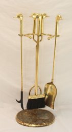 Brass Duck Fireplace Tool Set W/ Stand (B-12)