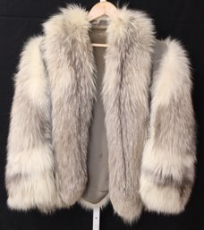 Vintage Silver Fox Fur Jacket, Coat Needs Repair