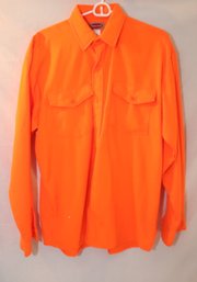 Wood'n Trail Blaze Orange Button Down Shirt Sz. L (F-49)