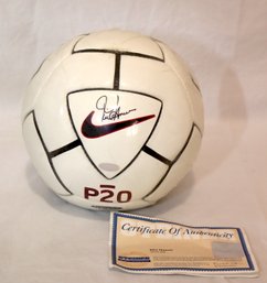 Signed Mia Hamm Autographed Soccer Ball With Steiner COA (T-2)