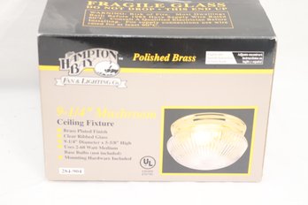 Hampton Bay Polished Brass Mushroom Ceiling Light (S-62)