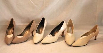 3 Pairs High Heel Shoes Via Spiga, Bandolino, (F-54)