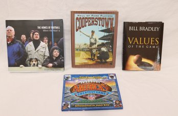 Sports Books: Hall Of Fame Players Cooperstown, Values Of The Game, The Homes Of Football (T-7)