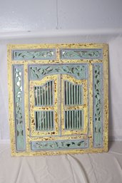 Wooden Balinese Style Window Mirror