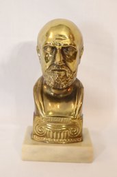Vintage Hippocrates Bust On Marble Base (R-2)