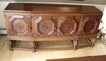 Antique Carved Dining Room Buffet Server