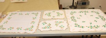 Hand Embroidered Table Runners Placemats Napkins. (G-46)