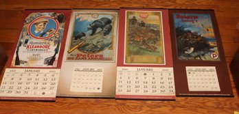 Collection Of 4 Vintage Peters & Remington Hunting Reproduction Calendars (F-70)