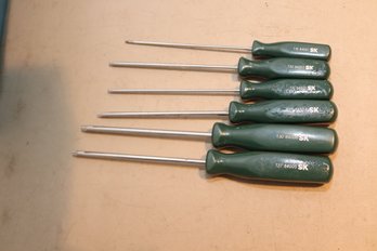 S-K TORX SCREWDRIVER SET 6pc T10 T15 T20 T25 T27 T30. (A-37)