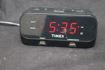Timex Alarm Clock With USB Charger  Ports