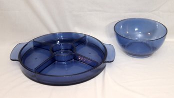 Pottery Barn Acrylic Bowl And Dip Server (R-13)