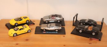 Diecast Car Lot: Delorean, Ferrari, Mustang,  (O-23)