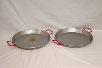 Pair Of Red Handled Pans (R-14)
