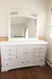 White Dresser With Matching Mirror