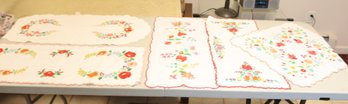 Vintage Hand Embroidered Table Linens (O-30)