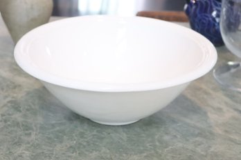 Large White Ceramic Bowl Made In Portugal (I-53)
