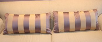 Pair Of Striped Throw Pillows