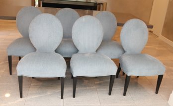 Set Of 6 Upholstered Dining Room Chairs From The D&D Building!  (J-21)