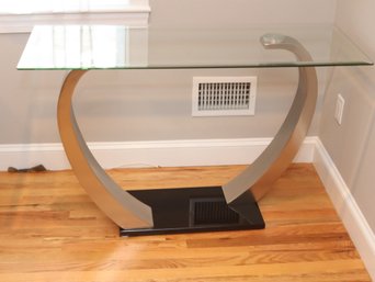 Glass Top Modern Console Table (H-50)