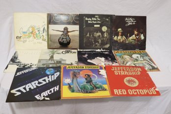 Vintage Vinyl Records: Crosby, Stills, & Nash, Grateful Dead, Starship, Eric Clapton (S-6)