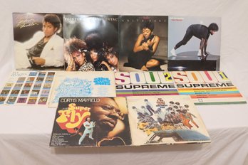 Vintage Vinyl Records: Michael Jackson, Pointer Sisters, Curtis Mayfield, Sly & The Family Stone (S-7)