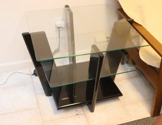 Pair Of Glass Top Side End Tables