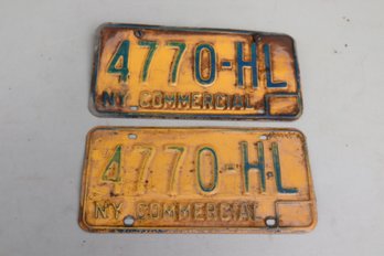 Vintage NY Licence Plates Commercial (G-6)