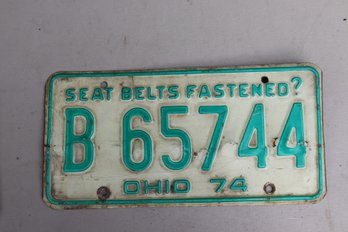 Vintage 1974 OHIO Licence Plate (G-7)