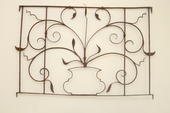 Antique French Metal Gate Fence Wall Art