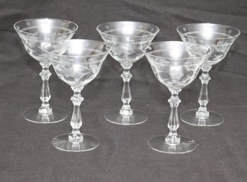 Vintage Dunbar 532-9  Crystal Champagne Glasses (T-24)
