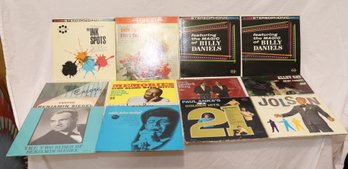 Vintage Vinyl Records: Al Jolson, Paul Anka, Benjamin Siegel, (S-13)