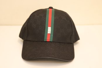 Black Faux Gucci Baseball Hat (M-2)