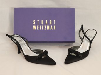 Stuart Weitzman Bowtender Black Heels Size 6.5 (R-33)