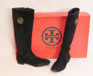 Tory Burch Black Suede Boots Size 6 1/2 M