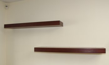 Pair Of Wooden Floating Shelves