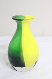 Yellow/ Green Glass Vase (H-59)