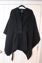 Rachel Zoe Black Cape Jacket Coat Size S (C-20)