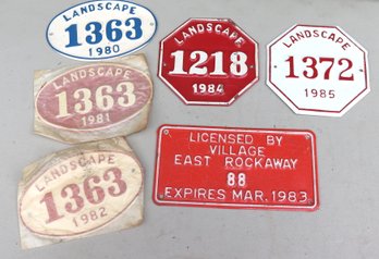 1980's Landscape Permit License Truck Plaques (G-17)