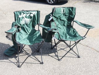 Jets & Green Folding Camp Chair (O-45)