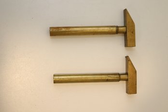 Vintage Pair Of Brass Hammer Corkscrew (M-11)