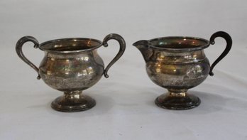 Vintage Sterling Silver Sugar Bowl And Creamer