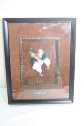 Vintage Robert Shields Feathered Mask Plexiglass Display Box