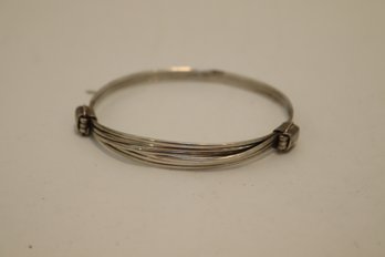 Vintage Silver Bangle Bracelet (M-15)